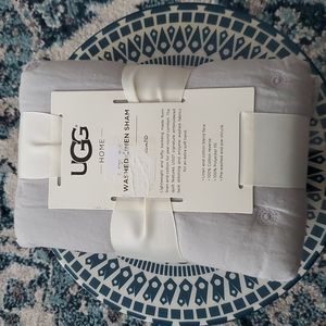 UGG Home Washed Linen Standard Sham. Stone Grey NWT